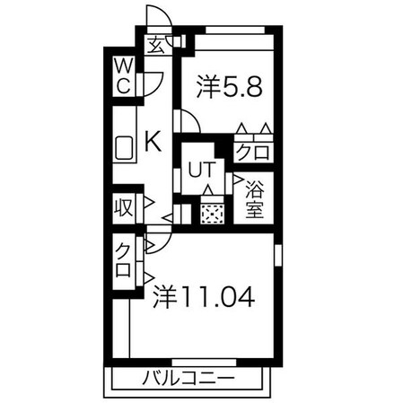 小幡緑地駅 徒歩27分 1階の物件間取画像